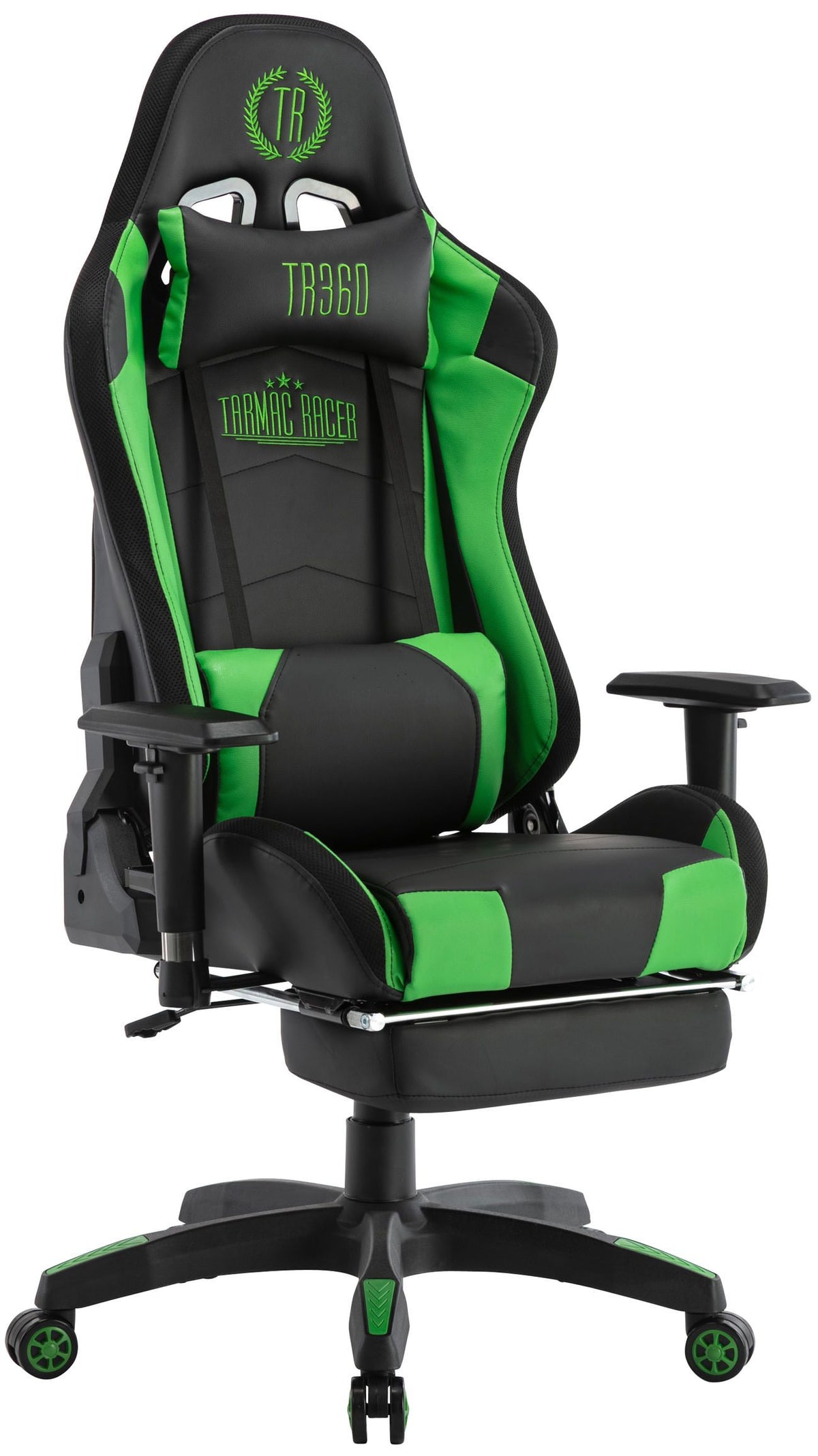 Turbo LED műbőr gamer szék lábtartóval