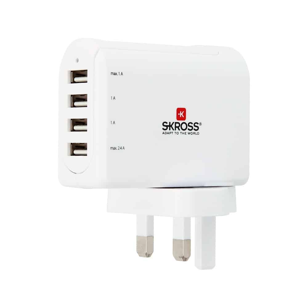 Adapter SKROSS USB töltő 4 Port EU 2,4A
