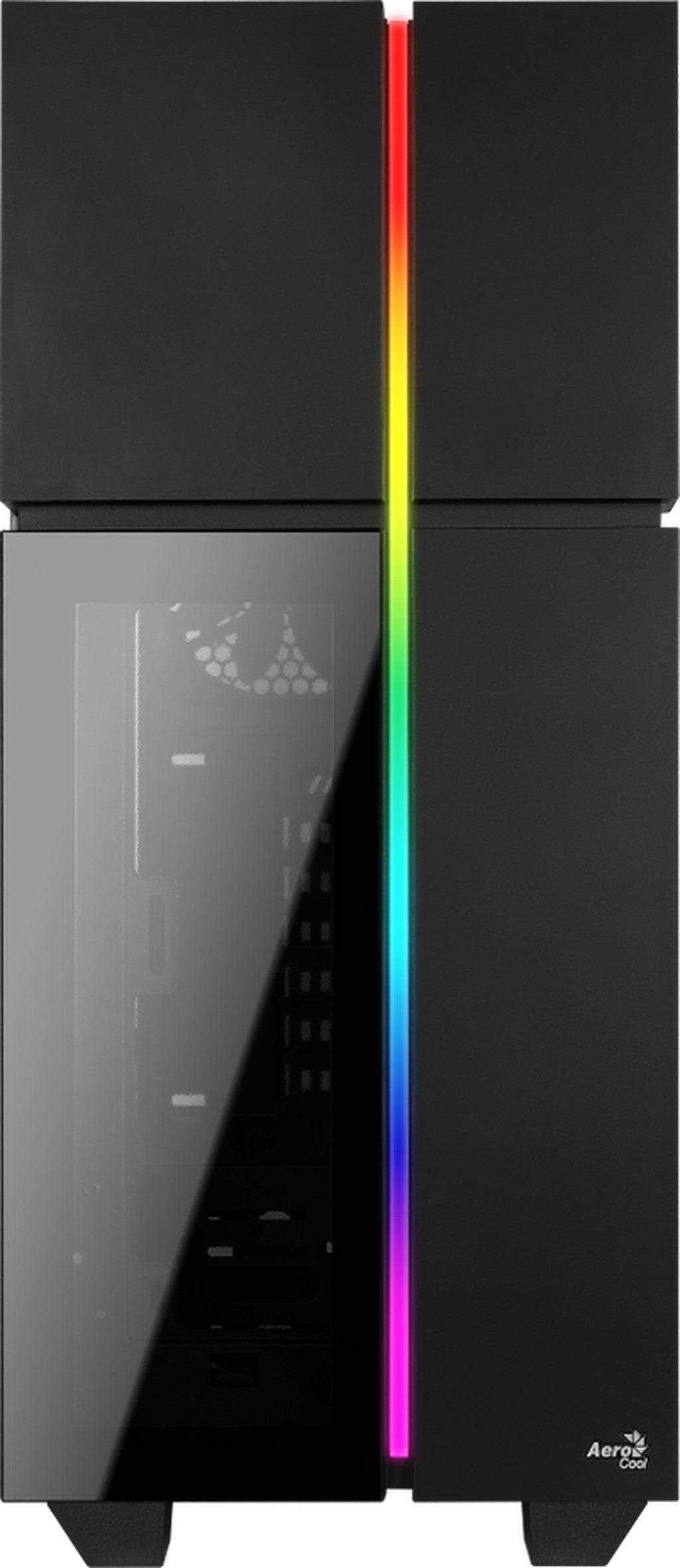 Számítógépház Aerocool Playa RGB ATX Fekete Edzett üveg