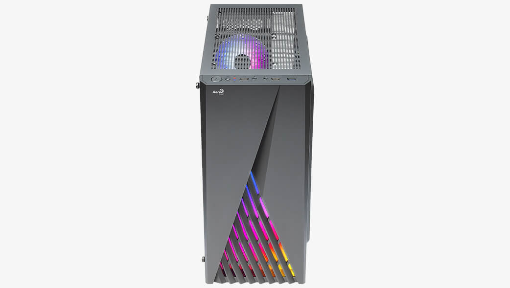 Számítógépház Aerocool Delta RGB ATX Fekete Edzett üveg