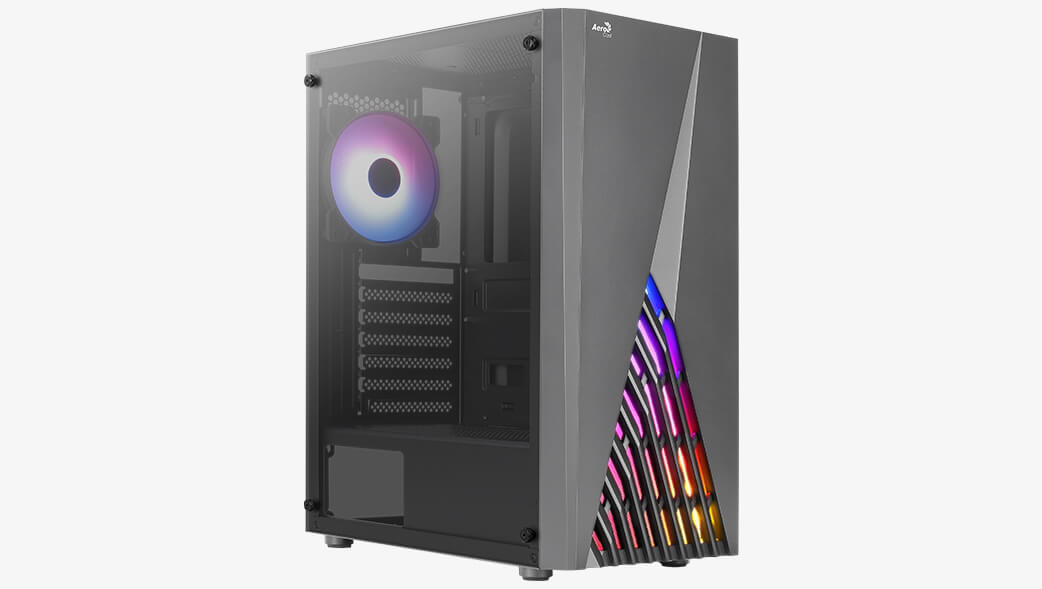 Számítógépház Aerocool Delta RGB ATX Fekete Edzett üveg