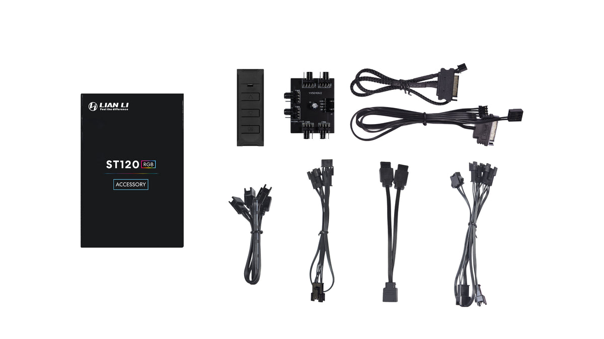 Ventilátor Lian Li ST120 RGB PWM 12cm RGB Fehér 3db-os + Vezérlő