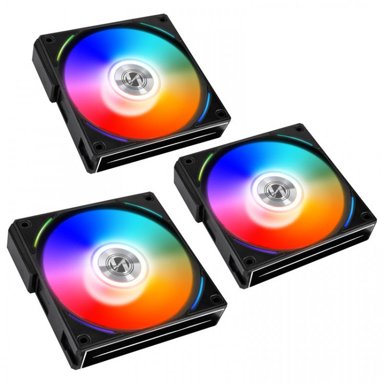 Ventilátor Lian Li UNI FAN AL120 RGB PWM 12cm RGB Fekete Alu - 3db-os