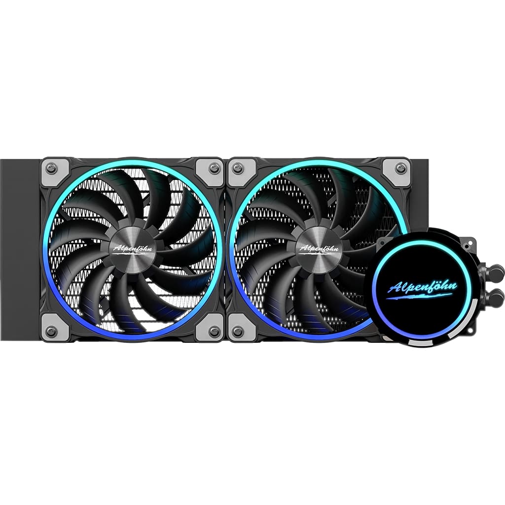 Processzor hűtő AIO Alpenföhn Gletscherwasser 240 ARGB 24cm Fekete
