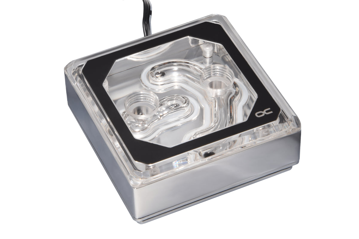 Processzor hűtő Vízhűtő blokk Alphacool Eisblock XPX Aurora Edge ARGB Plexi Chrome