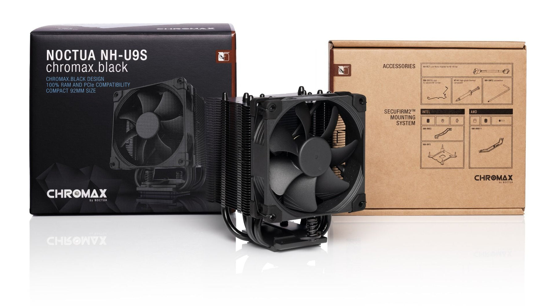 Processzor hűtő Noctua NH-U9S chromax.black 9cm Univerzális