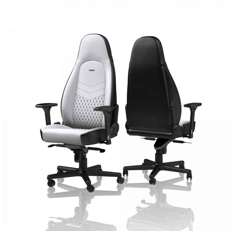 Gamer szék noblechairs ICON PU Bőr Fehér/Fekete