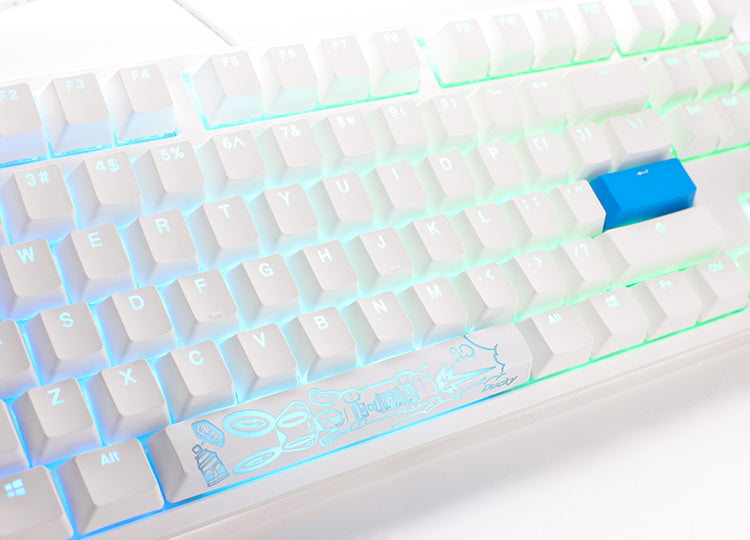 Billentyűzet Ducky ONE 2 RGB TKL MX Red RGB LED Magyar Fehér