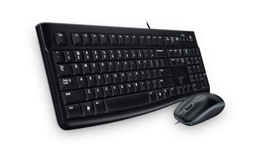 Billentyűzet + Egér Logitech MK120 Desktop Membrános Fekete USB Magyar