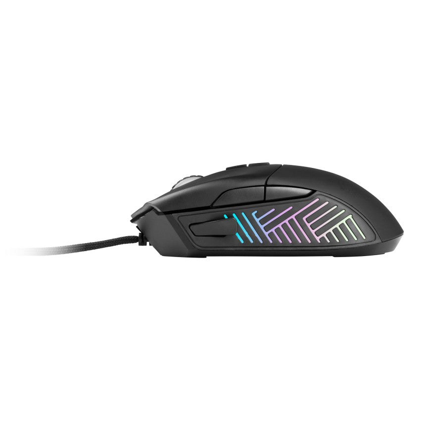 Egér L33T Gaming Gungnir RGB Optikai USB Fekete