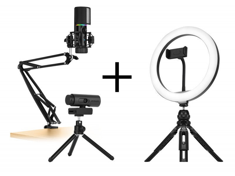 Csomag Streamplify STARTER CAM + MIC Mount + Light 14 körlámpa