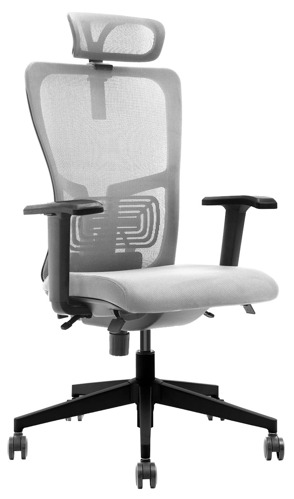 Tucon ergonomikus irodaszék szövet és hálós borítással, beállítható deréktámasz, ülésmélység, fejtámasz és kartámaszok