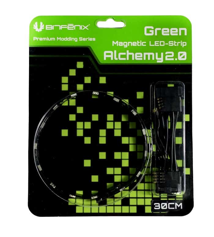 LED Szalag BitFenix Alchemy 2.0 Mágneses 30cm 15 LED Zöld