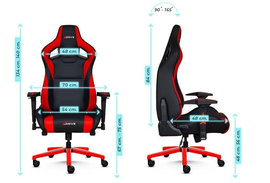AKDENIZ E-sport ergonomikus gamer szék lábtartóval, műbőr, 3D kartámasz