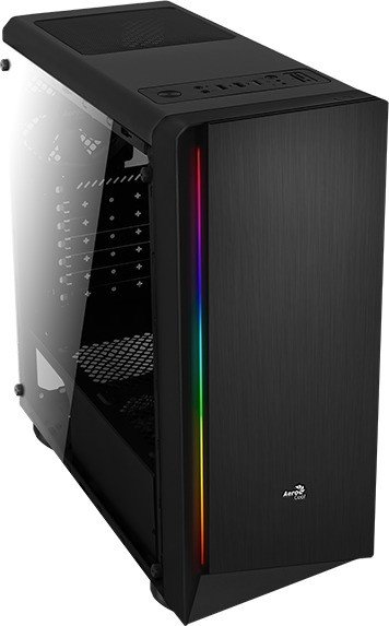 Számítógépház Aerocool Rift RGB ATX Fekete Akril üveg