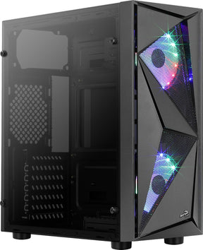 Számítógépház Aerocool Glider Cosmo RGB ATX Fekete Edzett üveg