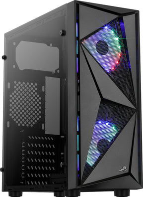 Számítógépház Aerocool Glider Cosmo RGB ATX Fekete Edzett üveg