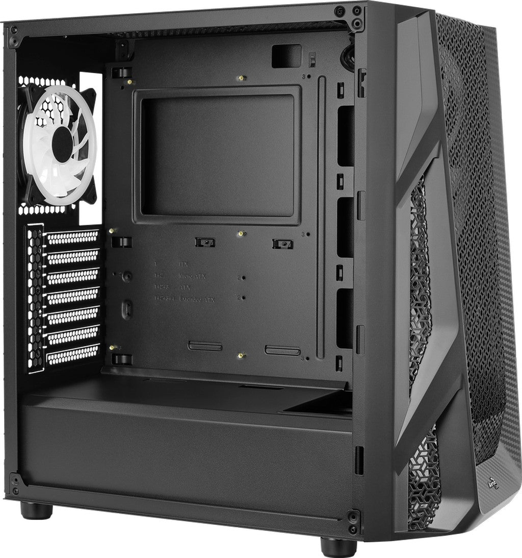 Számítógépház Aerocool AirHawk Duo RGB ATX Fekete Edzett üveg
