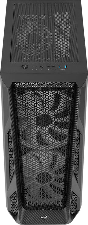 Számítógépház Aerocool AirHawk Duo RGB ATX Fekete Edzett üveg