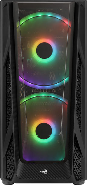 Számítógépház Aerocool NightHawk Duo RGB ATX Fekete Edzett üveg