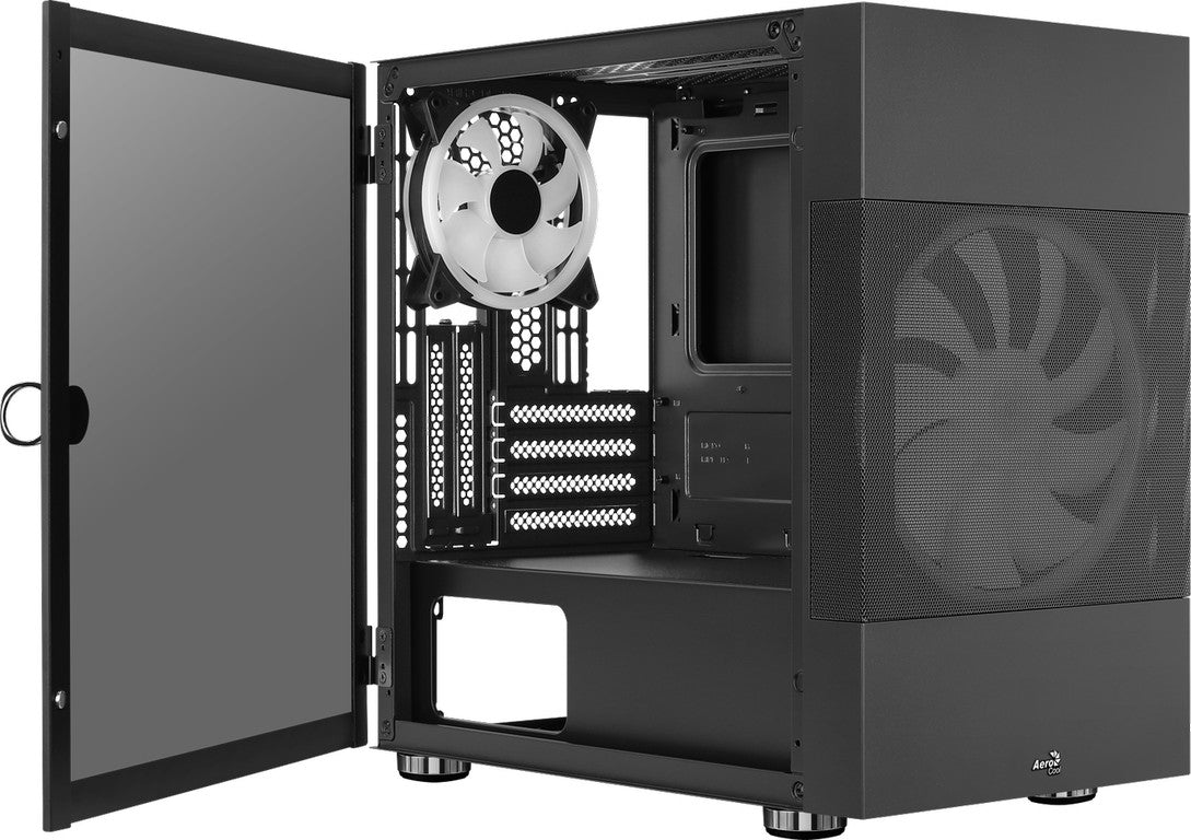 Számítógépház Aerocool Atomic v1 mATX Fekete Edzett üveg