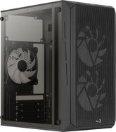 Számítógépház Aerocool CS-107 Mesh FRGB mATX Fekete Acryl üveg