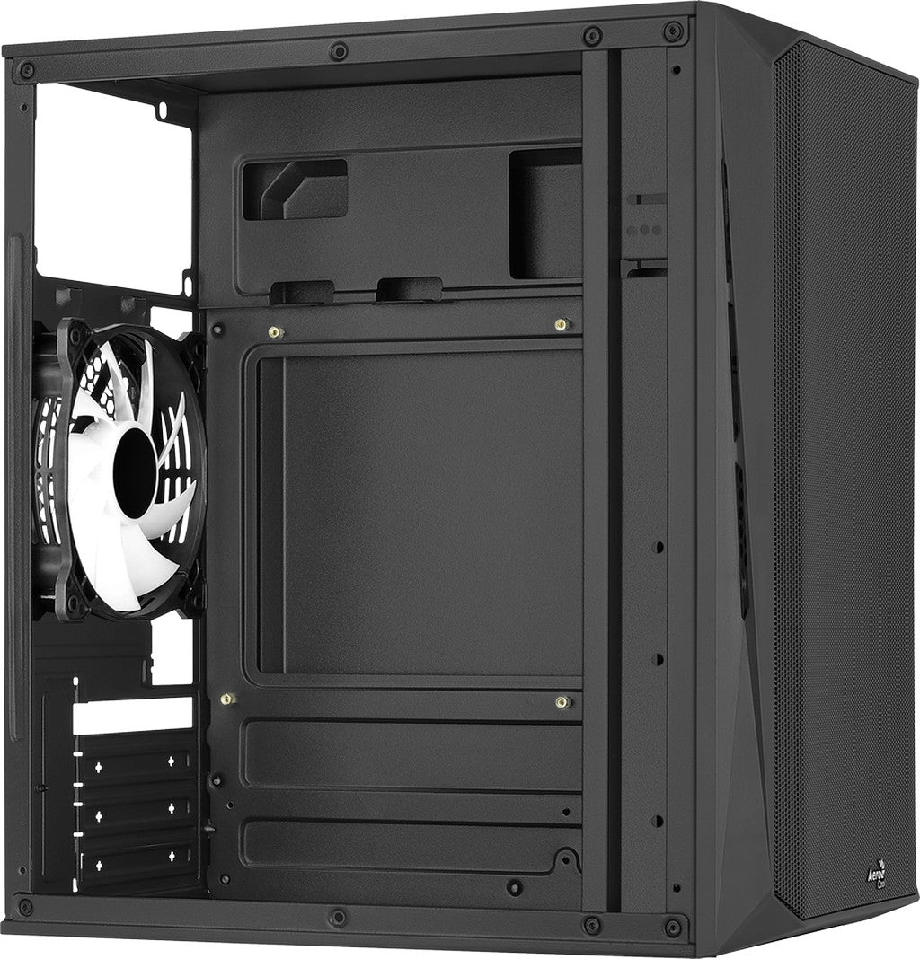 Számítógépház Aerocool CS-107 Mesh FRGB mATX Fekete Acryl üveg