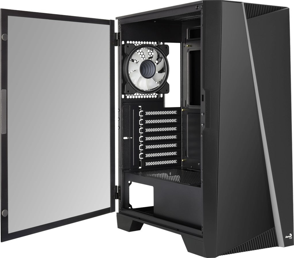 Számítógépház Aerocool Mirage ARGB ATX Fekete Edzett üveg