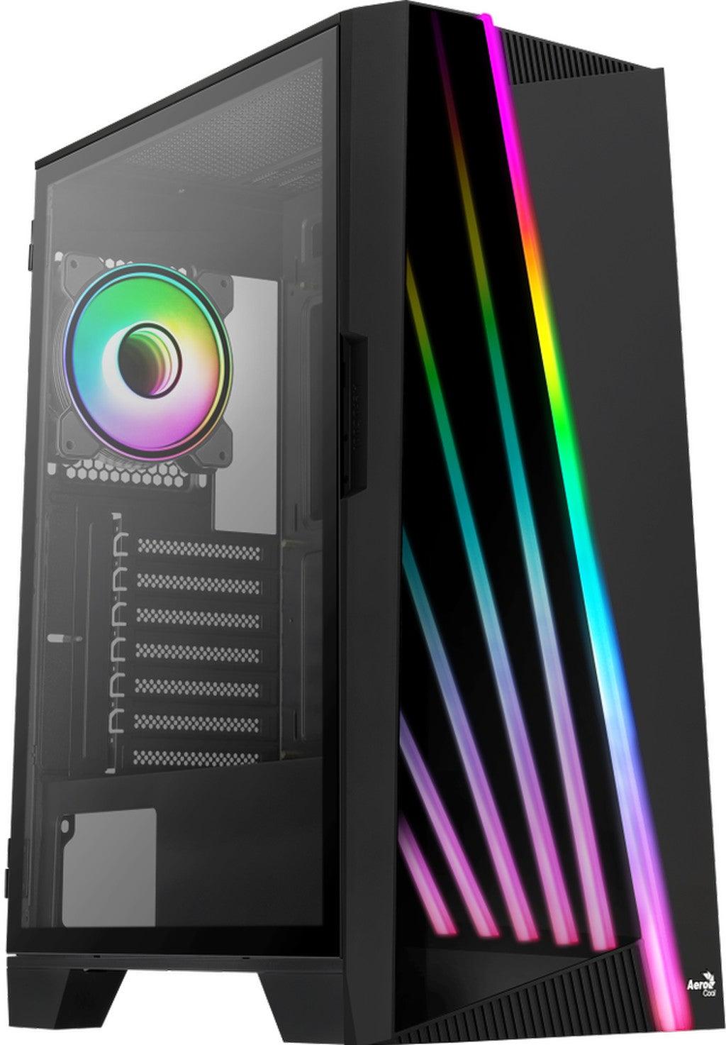 Számítógépház Aerocool Mirage ARGB ATX Fekete Edzett üveg