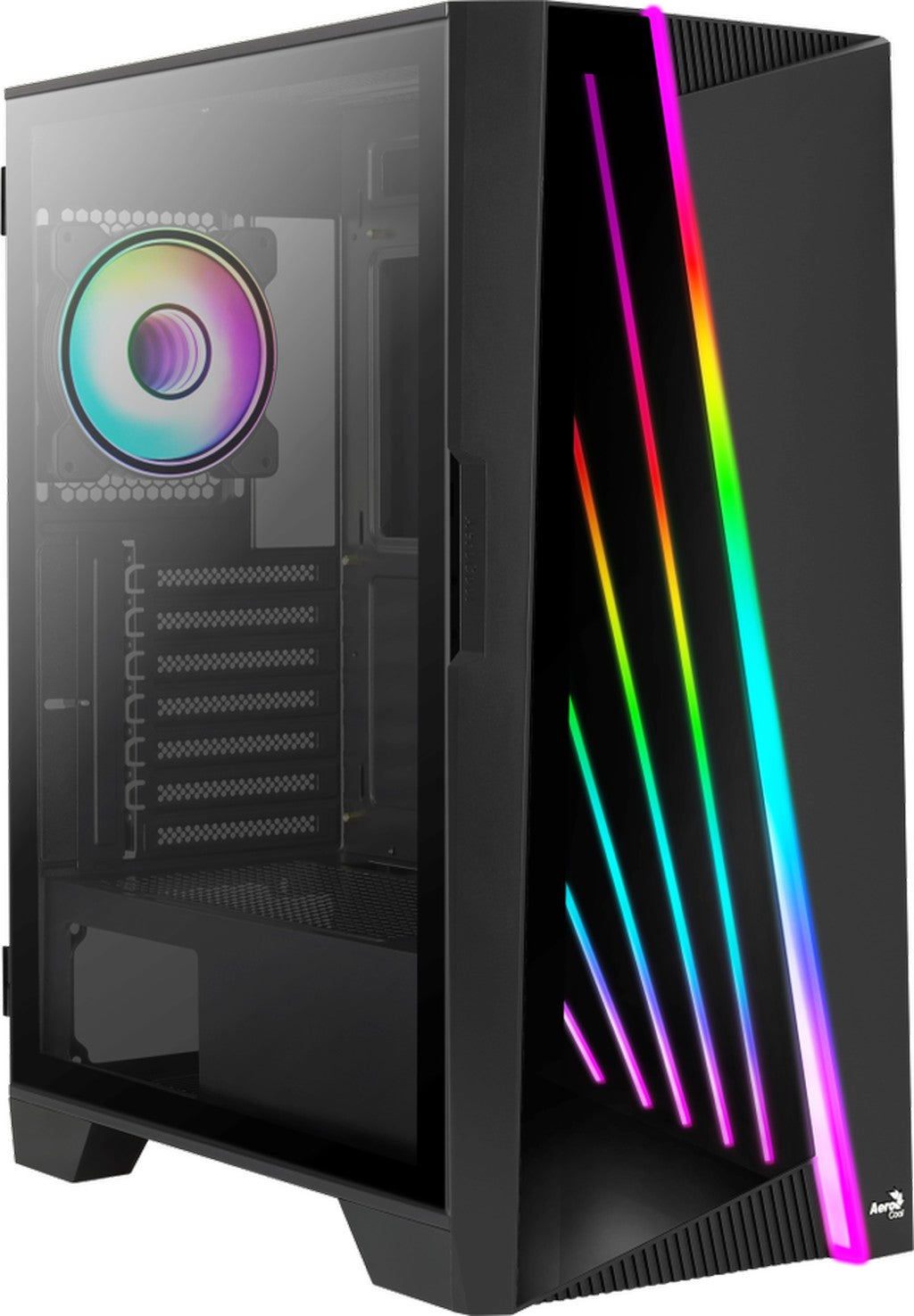 Számítógépház Aerocool Mirage ARGB ATX Fekete Edzett üveg