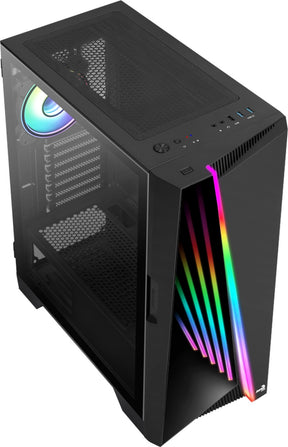Számítógépház Aerocool Mirage ARGB ATX Fekete Edzett üveg
