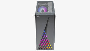 Számítógépház Aerocool Delta RGB ATX Fekete Edzett üveg
