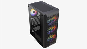 Számítógépház Aerocool Beam v2 FRGB ATX Fekete Edzett üveg