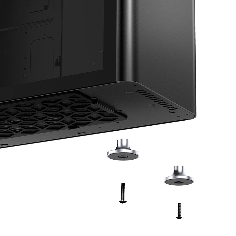 Számítógépház Jonsplus i400 ATX Fekete Edzett üveg