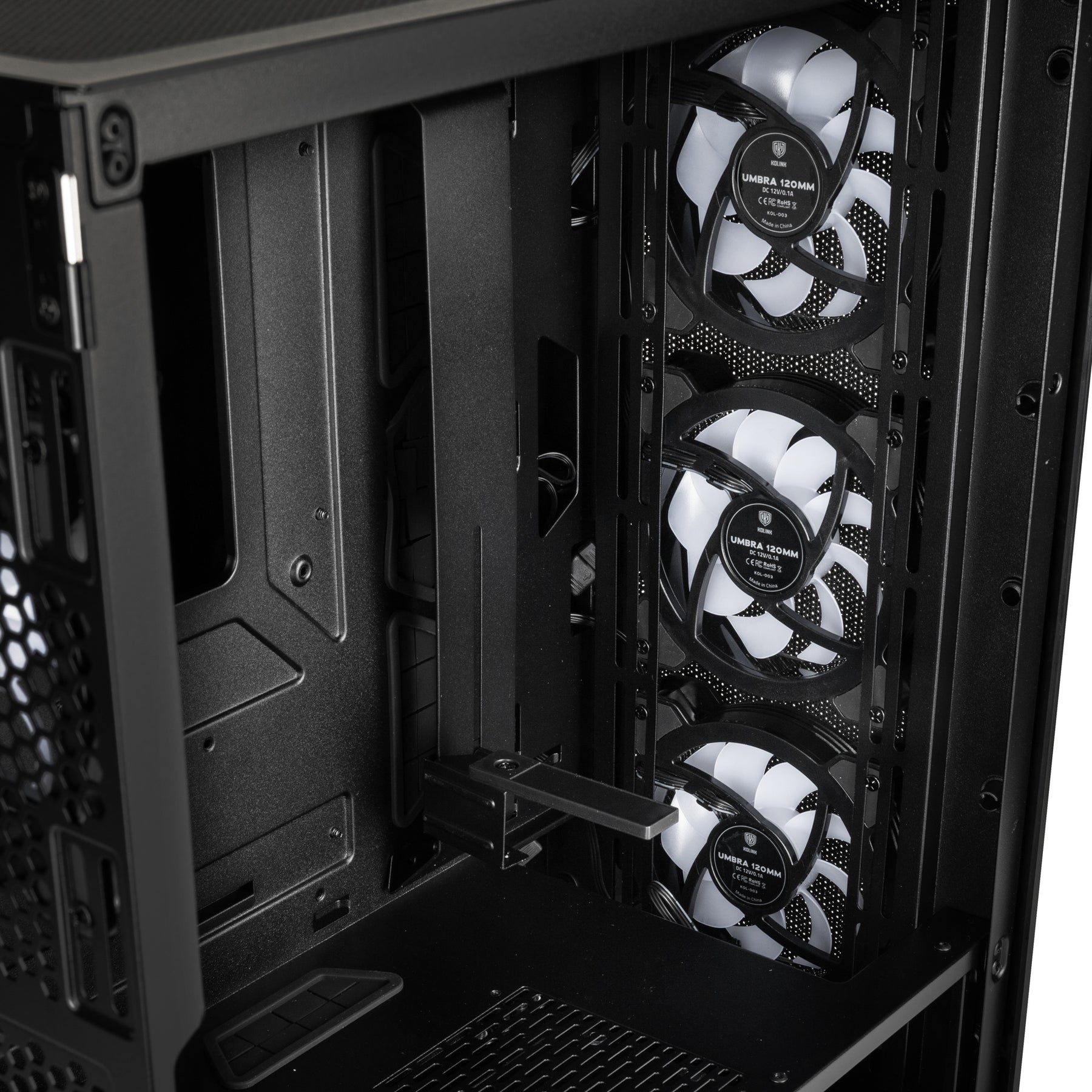Számítógépház Kolink Observatory Y Mesh ARGB ATX Edzett üveg Fekete