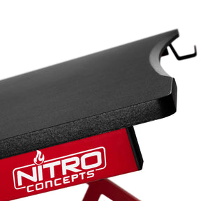 Gamer asztal Nitro Concepts D12 1160 x 750 mm Fekete/Piros