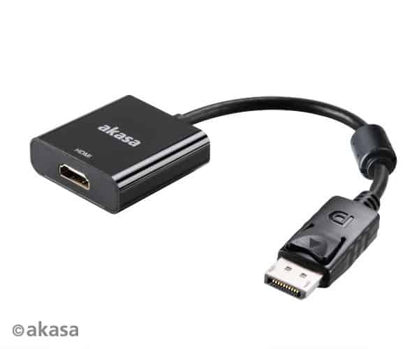 Kábel DisplayPort Átalakító Akasa DisplayPort - HDMI 4k Fekete Aktív