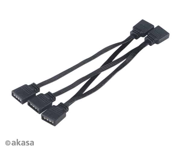 LED Szalag kiegészítő Akasa 4-Pin RGB LED elosztó 4-in-1 40cm