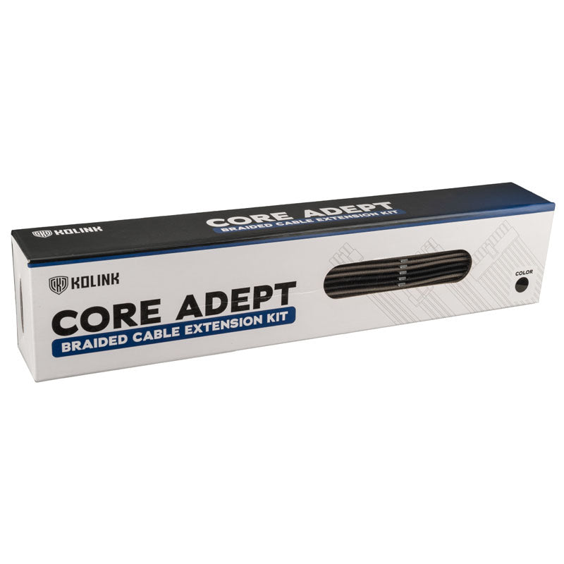 Kábel Modding Kolink Core Adept hosszabbító szett Fekete/Gunmetal