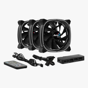 Ventilátor Aerocool Astro 12 Pro 12cm ARGB LED 3db-os szett + Vezérlő