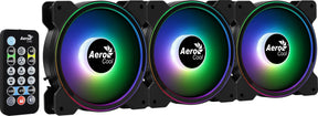 Ventilátor Aerocool Saturn 12F ARGB Pro 12cm RGB LED 3db-os + vezérlő