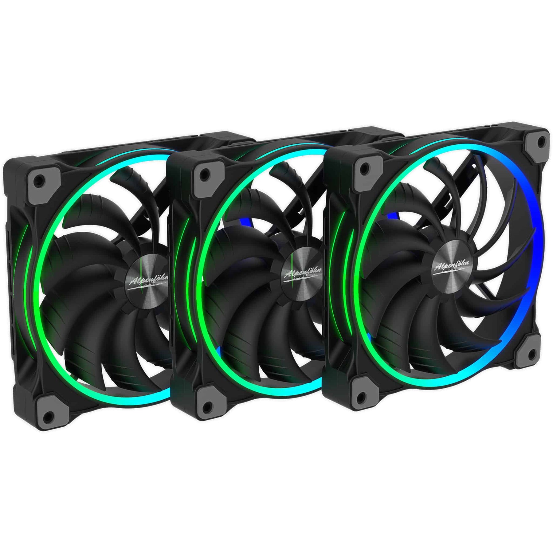 Ventilátor Alpenföhn Wing Boost 3 ARGB High Speed PWM 14cm Fekete 3db-os