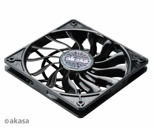 Ventilátor Akasa Slimline PWM 8cm Fekete