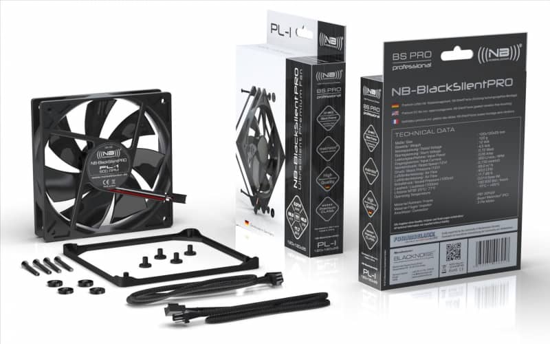 Ventilátor Noiseblocker BlackSilent PRO PL1 12cm