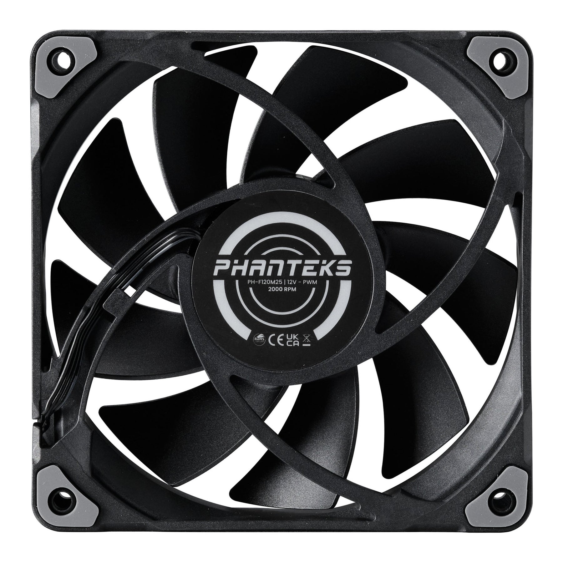 Ventilátor PHANTEKS M25 PWM 12cm Fekete 3db-os