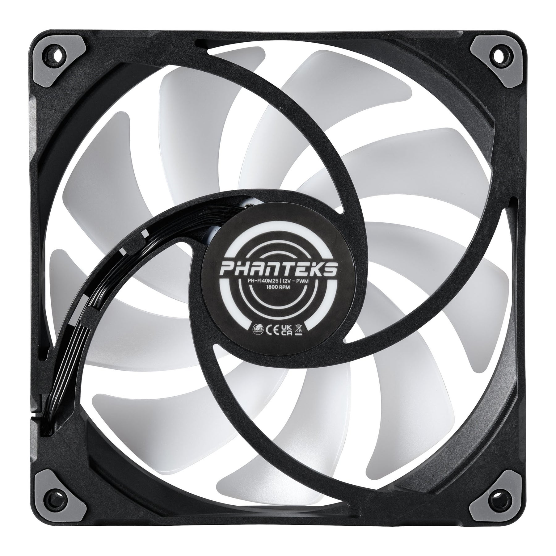 Ventilátor PHANTEKS M25 D-RGB PWM 14cm Fekete 3db-os