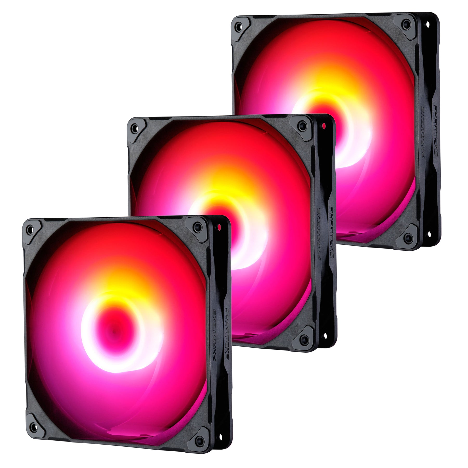 Ventilátor PHANTEKS M25 D-RGB PWM 14cm Fekete 3db-os