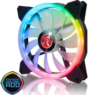 Ventilátor RAIJINTEK IRIS 14 Rainbow RGB PWM 14cm 2db-os + Vezérlő