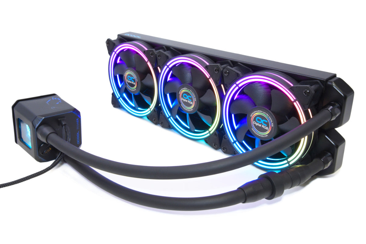 Processzor hűtő AIO Alphacool Eisbaer Aurora 360 ARGB 36cm Fekete