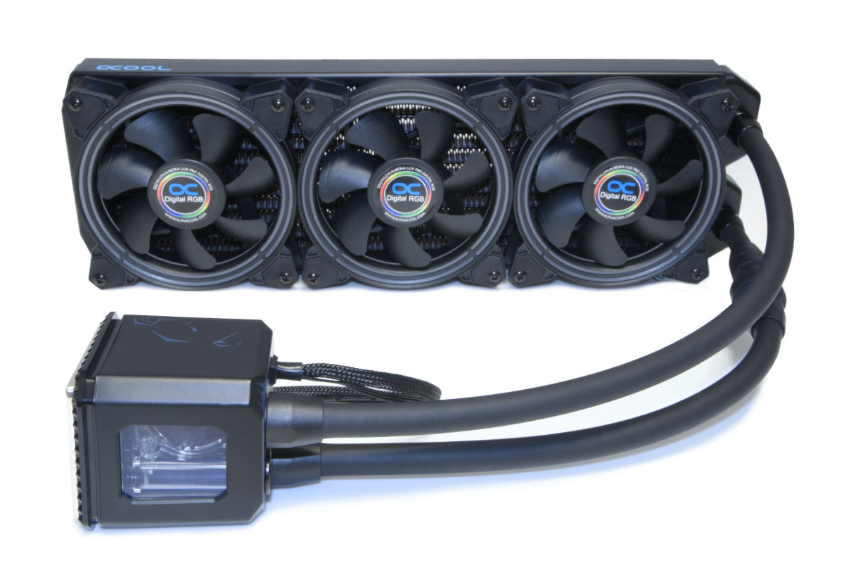 Processzor hűtő AIO Alphacool Eisbaer Aurora 360 ARGB 36cm Fekete